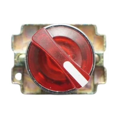 Selettore a 2 posizioni con blocco e indicatore di segnalazione LED rosso 1NO+1NC, 24V, LAY5 Breckner Germany - immagine 2