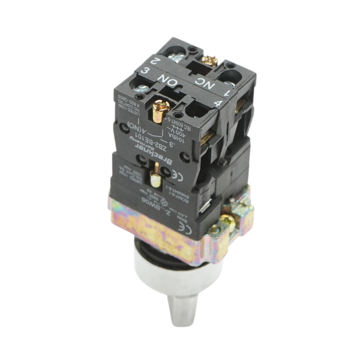 Selettore a 2 posizioni con ritenuta e indicatore di segnalazione a LED bianco 1NO+1NC, 220V, LAY5 Breckner Germany - immagine 3