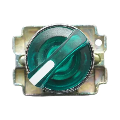 Selettore a 2 posizioni con ritenuta e indicatore di segnalazione LED verde 1NO+1NC, 220V, LAY5 Breckner Germany - immagine 2