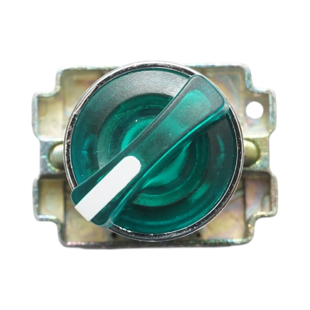 Selettore a 2 posizioni con ritenuta e indicatore di segnalazione LED verde 1NO+1NC, 220V, LAY5 Breckner Germany - immagine 2