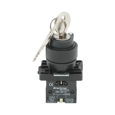Selettore a 2 posizioni con ritorno e chiave 1NO+1NC, 400V/10A, LAY5-EG65 Breckner Germany - immagine 2