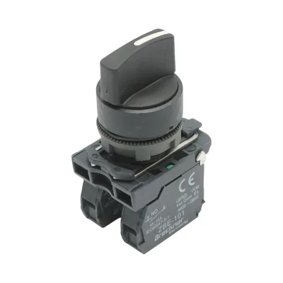 Selettore a 2 posizioni con ritorno, nero, 1NO+1NC, 24V/10A, TB5 Breckner Germany - immagine 2