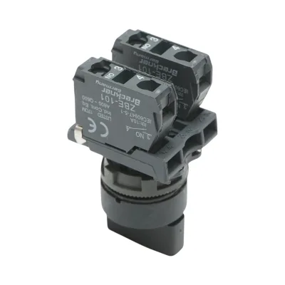 Selettore a 2 posizioni con ritorno, nero, 1NO+1NC, 24V/10A, TB5 Breckner Germany - immagine 4