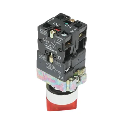 Selettore a 2 posizioni e indicatore di segnalazione LED rosso 1NO+1NC, 220V, LAY5 Breckner Germany - immagine 4