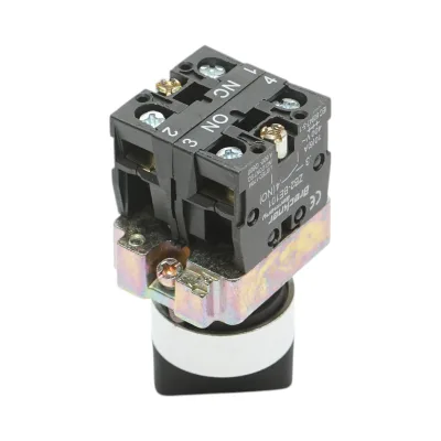 Selettore a 2 posizioni, nero, con ritorno, 1NO+1NC, 400V/10A, LAY5 Breckner Germany - immagine 3