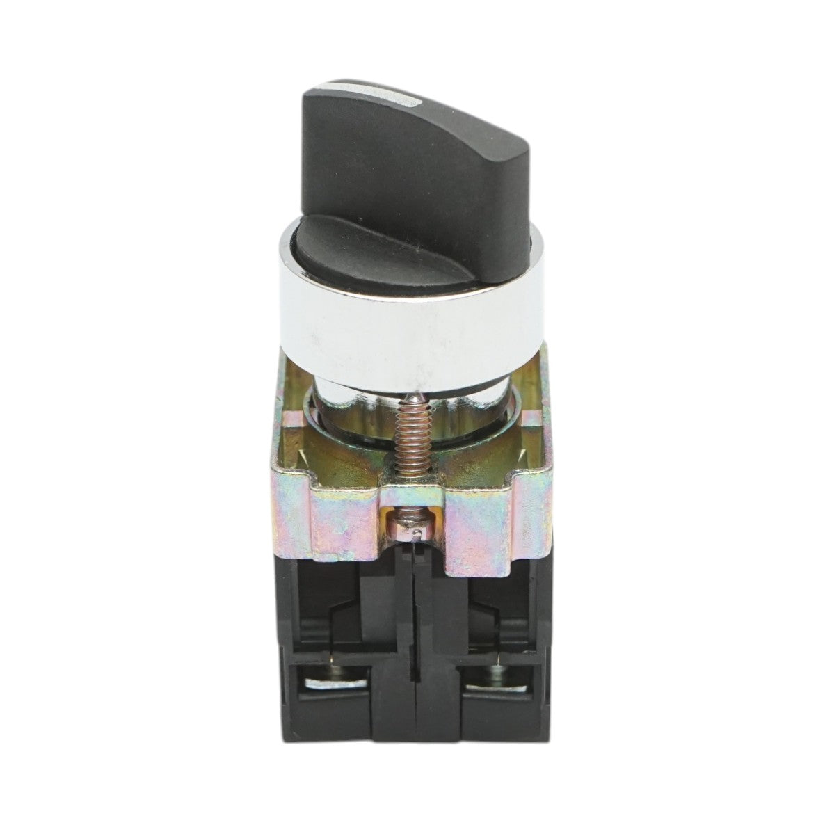 Selettore a 2 posizioni, nero, con ritorno, 1NO+1NC, 400V/10A, LAY5 Breckner Germany - immagine 2