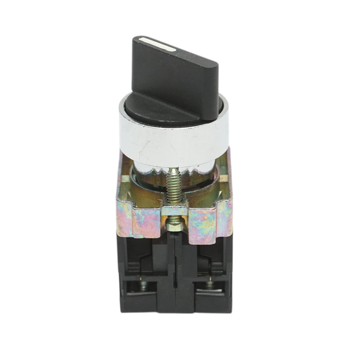 Selettore a 2 posizioni, nero, con ritorno, 1NO+1NC, 400V/10A, LAY5-BD45 Breckner Germany - immagine 2