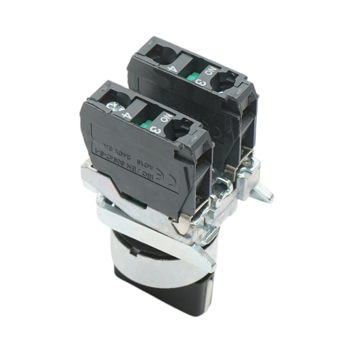 Selettore a 3 posizioni con ritenuta nero 2NO, 24V/10A, TB4-BD33 Breckner Germany - immagine 4