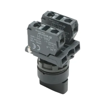 Selettore a 3 posizioni con ritorno, nero, 1NO+1NC, 24V/10A, TB5 Breckner Germany - immagine 4