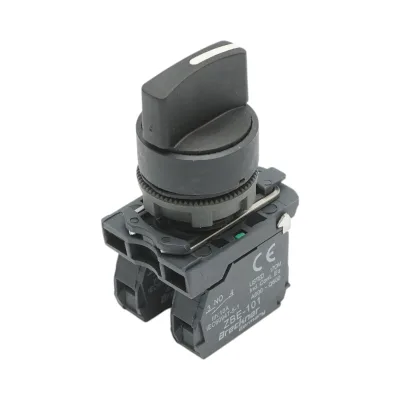 Selettore a 3 posizioni con ritorno, nero, 1NO+1NC, 24V/10A, TB5 Breckner Germany - immagine 2
