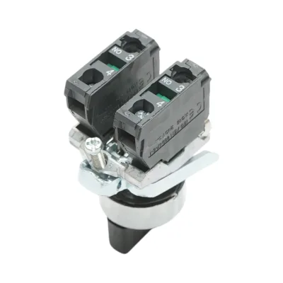 Selettore a 3 posizioni con ritorno, nero, 2NO, 24V/10A, TB4-BD53 Breckner Germany - immagine 4