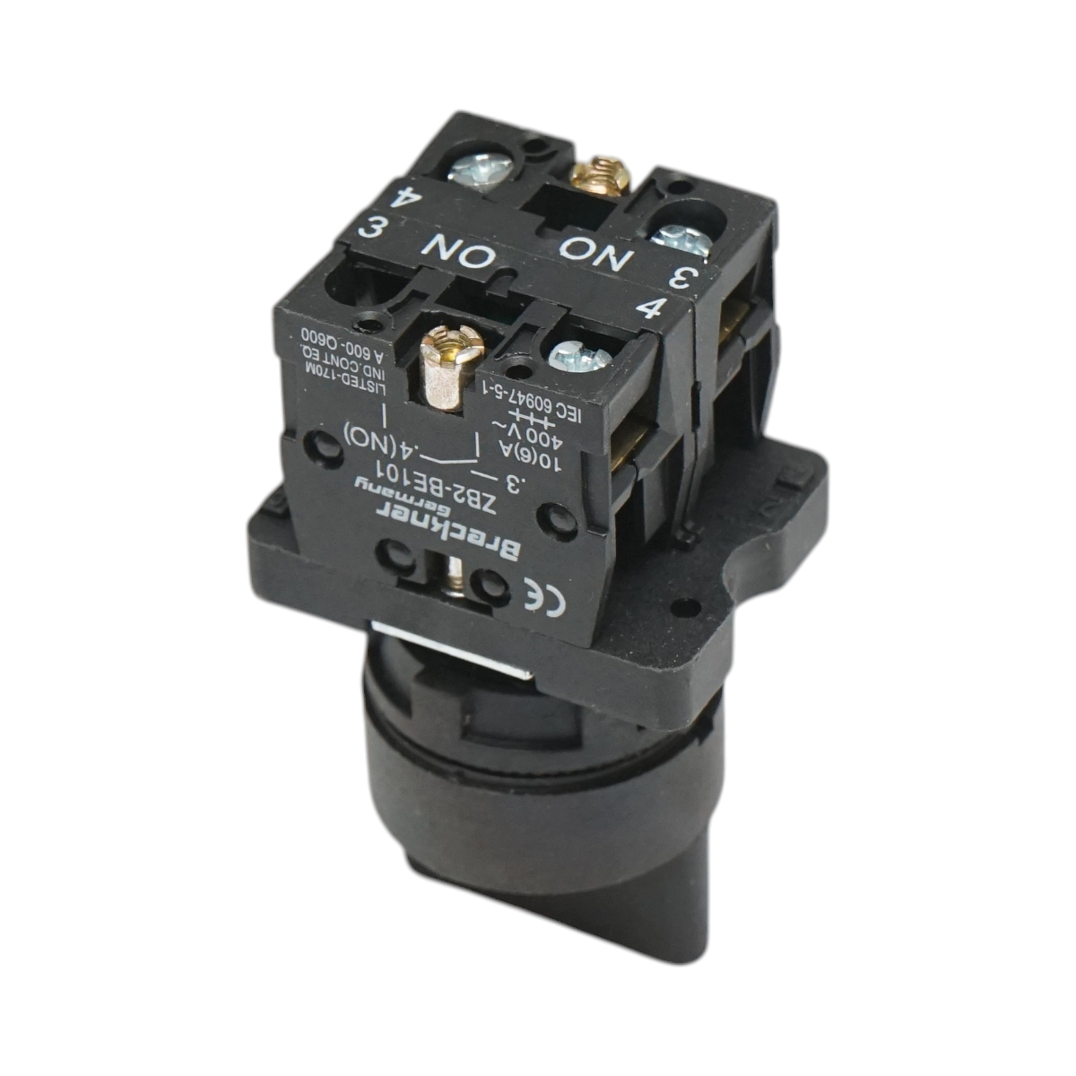 Selettore a 3 posizioni nero con blocco 2NO, 400V/10A, LAY5-ED33 Breckner Germany - immagine 4