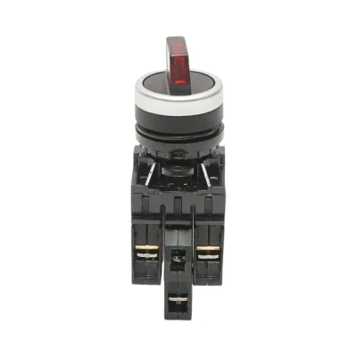 Selettore luminoso 220V AC LED rosso a 3 posizioni 2NO, 10A/600V AC, 1A/250V DC LA42 Breckner Germany - immagine 2