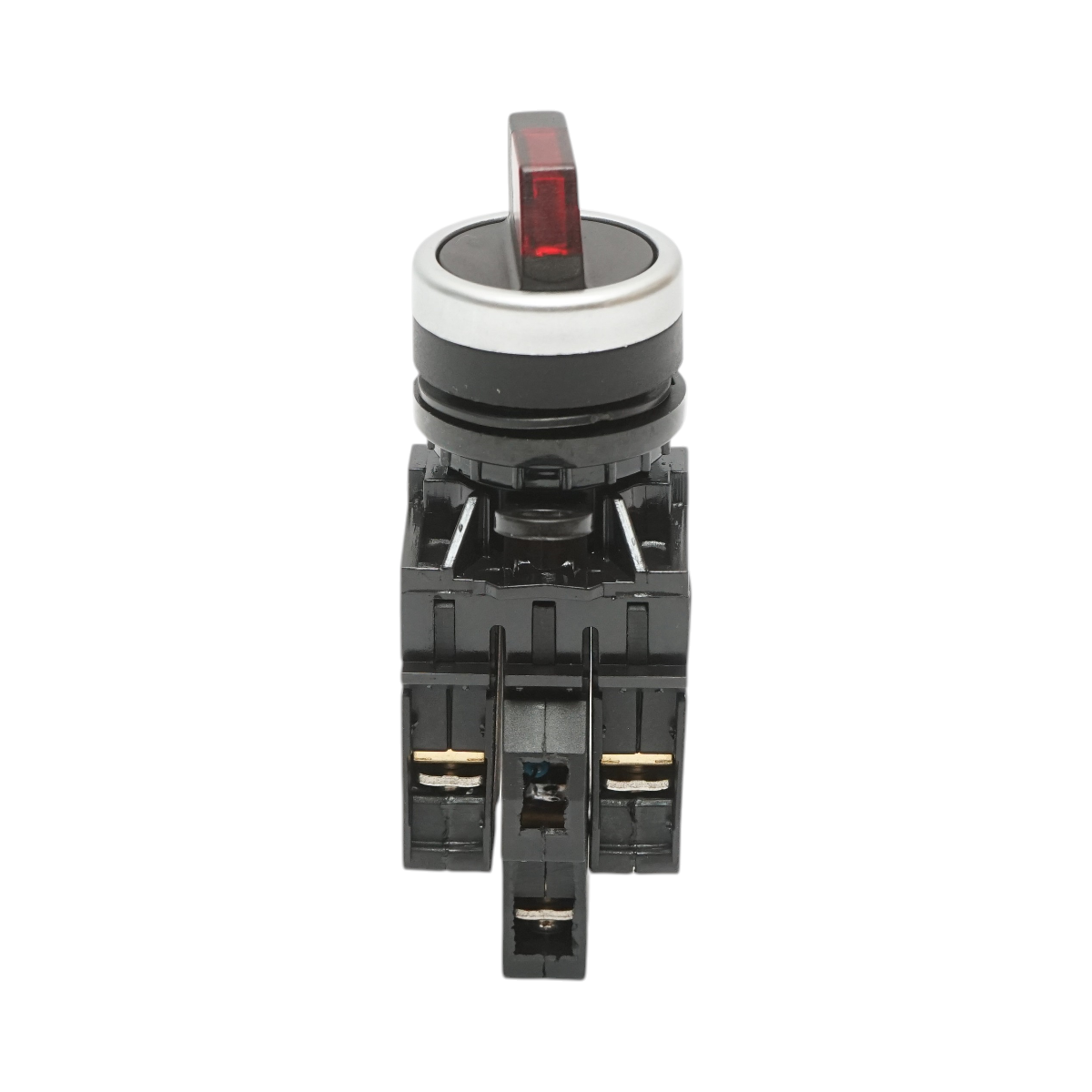 Selettore luminoso 220V AC LED rosso a 3 posizioni 2NO, 10A/600V AC, 1A/250V DC LA42 Breckner Germany - immagine 2