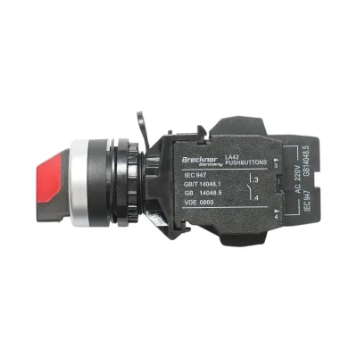 Selettore luminoso 220V AC LED rosso a 3 posizioni 2NO, 10A/600V AC, 1A/250V DC LA42 Breckner Germany - immagine 4