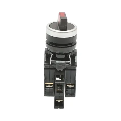 Selettore luminoso 220V AC LED rosso con 2 posizioni 1NO+1NC, 10A/600V AC, 1A/250V DC LA42 Breckner Germany - immagine 2
