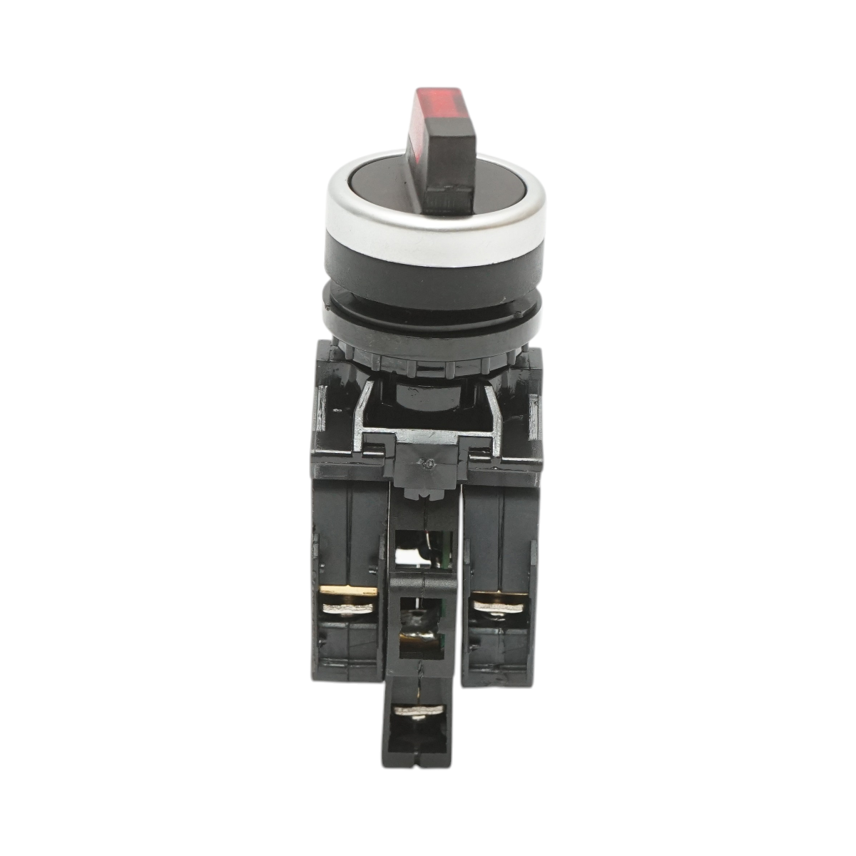 Selettore luminoso 220V AC LED rosso con 2 posizioni 1NO+1NC, 10A/600V AC, 1A/250V DC LA42 Breckner Germany - immagine 2