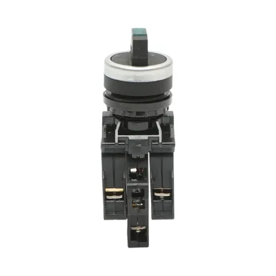 Selettore luminoso 220V AC LED verde con 2 posizioni 1NO+1NC, 10A/600V AC, 1A/250V DC LA42 Breckner Germany - immagine 2