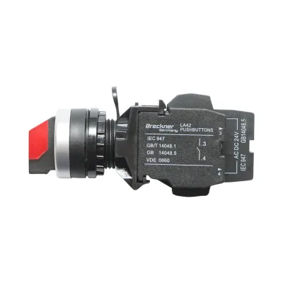 Selettore luminoso 24V AC/DC LED rosso a 3 posizioni 2NO, 10A/600V AC, 1A/250V DC LA42 Breckner Germany - immagine 4