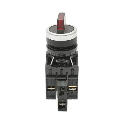 Selettore luminoso 24V AC/DC LED rosso con 2 posizioni 1NO+1NC, 10A/600V AC, 1A/250V DC LA42 Breckner Germany - immagine 2