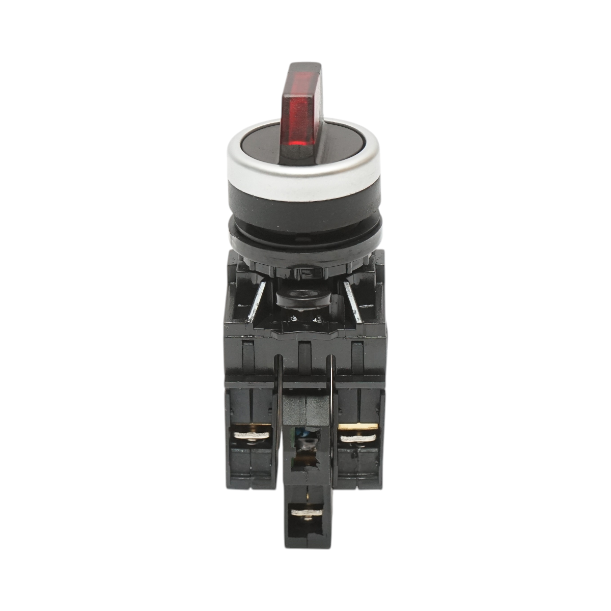 Selettore luminoso 24V AC/DC LED rosso con 2 posizioni 1NO+1NC, 10A/600V AC, 1A/250V DC LA42 Breckner Germany - immagine 2