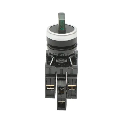 Selettore luminoso 24V AC/DC LED verde a 3 posizioni 2NO, 10A/600V AC, 1A/250V DC LA42 Breckner Germany - immagine 2