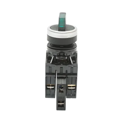 Selettore luminoso 24V AC/DC LED verde con 2 posizioni 1NO+1NC, 10A/600V AC, 1A/250V DC LA42 Breckner Germany - immagine 2