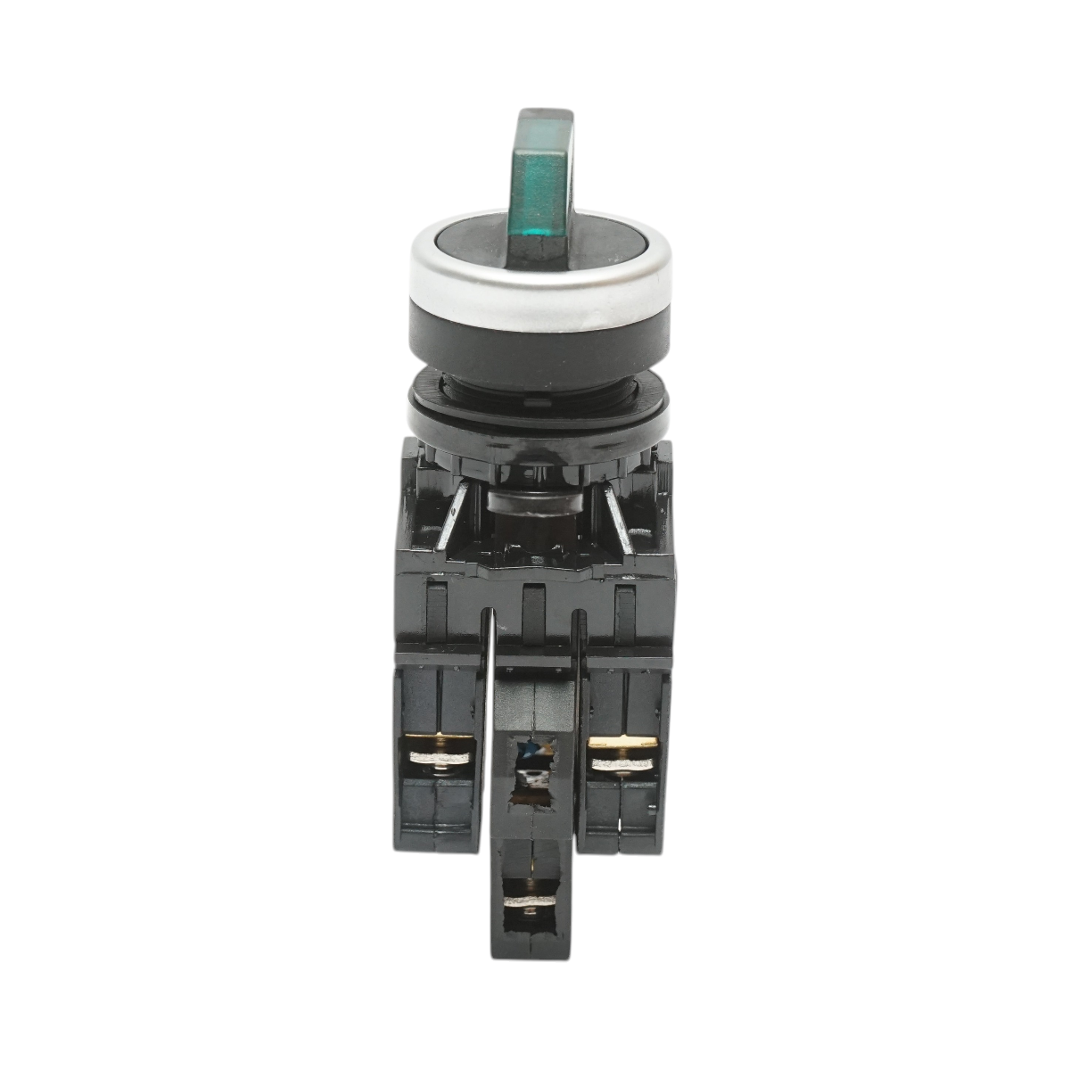 Selettore luminoso 24V AC/DC LED verde con 2 posizioni 1NO+1NC, 10A/600V AC, 1A/250V DC LA42 Breckner Germany - immagine 2