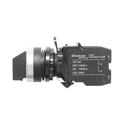 Selettore nero a 3 posizioni 2NO, 10A/600V AC, 1A/250V DC LA42 Breckner Germany - immagine 4