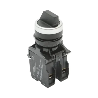 Selettore nero a 3 posizioni 2NO, 10A/600V AC, 1A/250V DC LA42 Breckner Germany