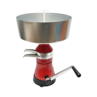 Separatore di panna dal latte o per scrematura manuale, recipiente in alluminio da 5L, capacità 80L/h. - immagine 2