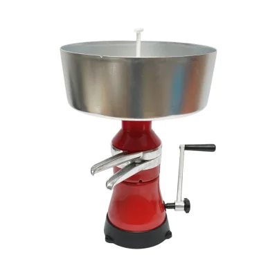 Separatore di panna dal latte o per scrematura manuale, recipiente in alluminio da 5L, capacità 80L/h.
