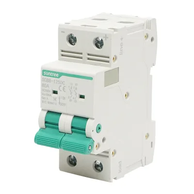 Separatore, interruttore di sovraccarico automatico 2P, 80A, 550VDC Suntree - immagine 2