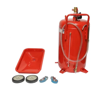 Serbatoio di recupero olio da 80L con imbuto e sistema di svuotamento pneumatico - immagine 4
