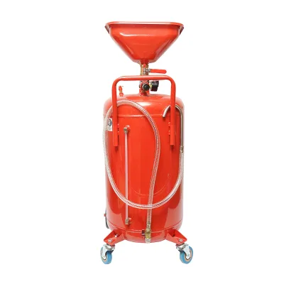 Serbatoio di recupero olio da 80L con imbuto e sistema di svuotamento pneumatico - immagine 3