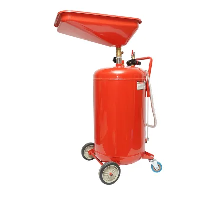 Serbatoio di recupero olio da 80L con imbuto e sistema di svuotamento pneumatico - immagine 2