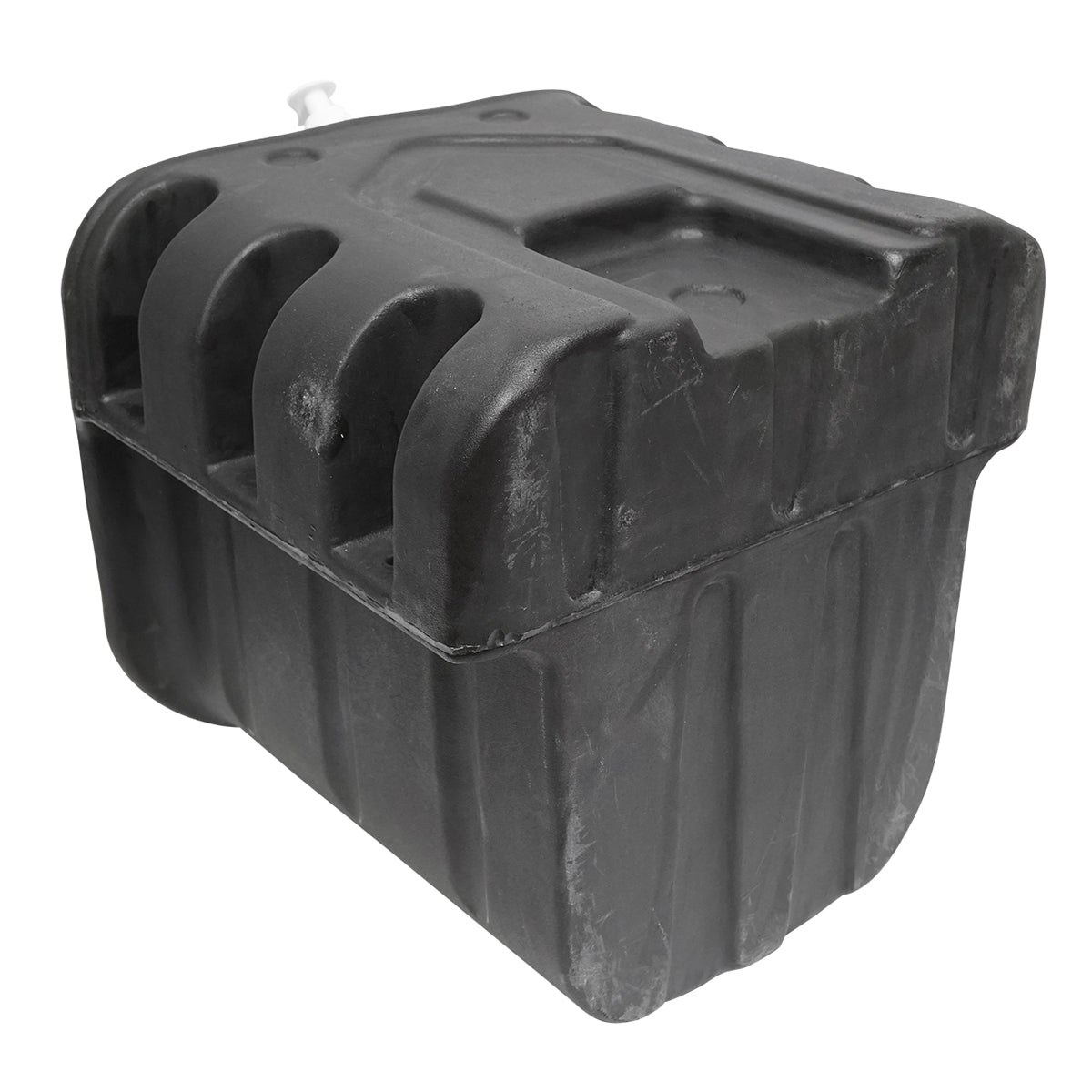 Serbatoio per acqua 50L con rubinetto e dosatore di sapone da 250 ml, in plastica nera, dimensioni 420x440x400 mm - immagine 3