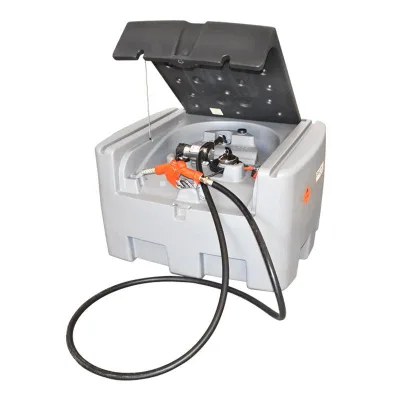 Serbatoio per gasolio da 400 Litri con impianto di trasferimento 12V, Portata 40 L/min., Serbatoio per Carburante Portatile