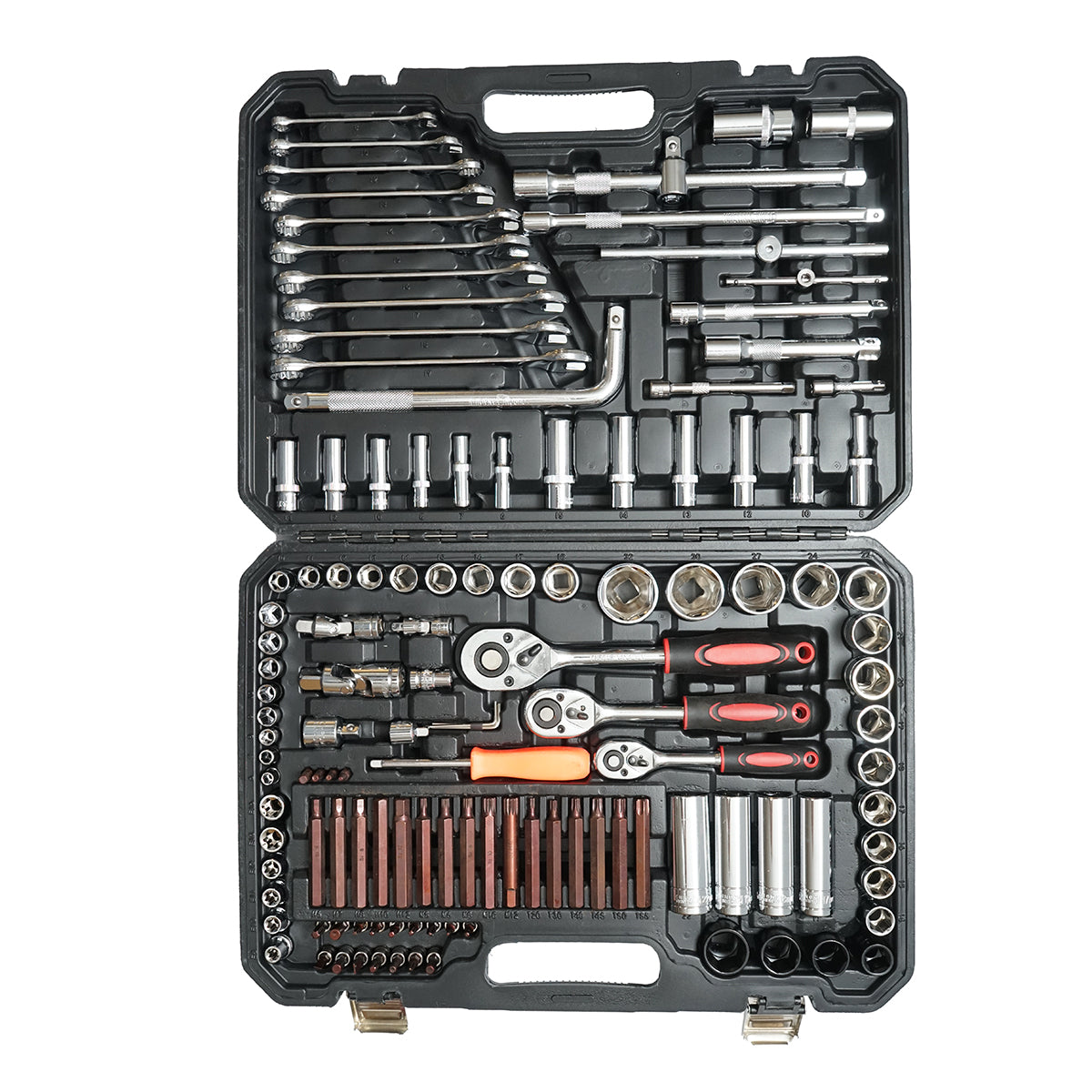 Serie di chiavi a bussola, esagonale, a bussola profonda, chiavi fisse, inserti, torx, esagonali, spline 128 pezzi Breckner Germany - immagine 3