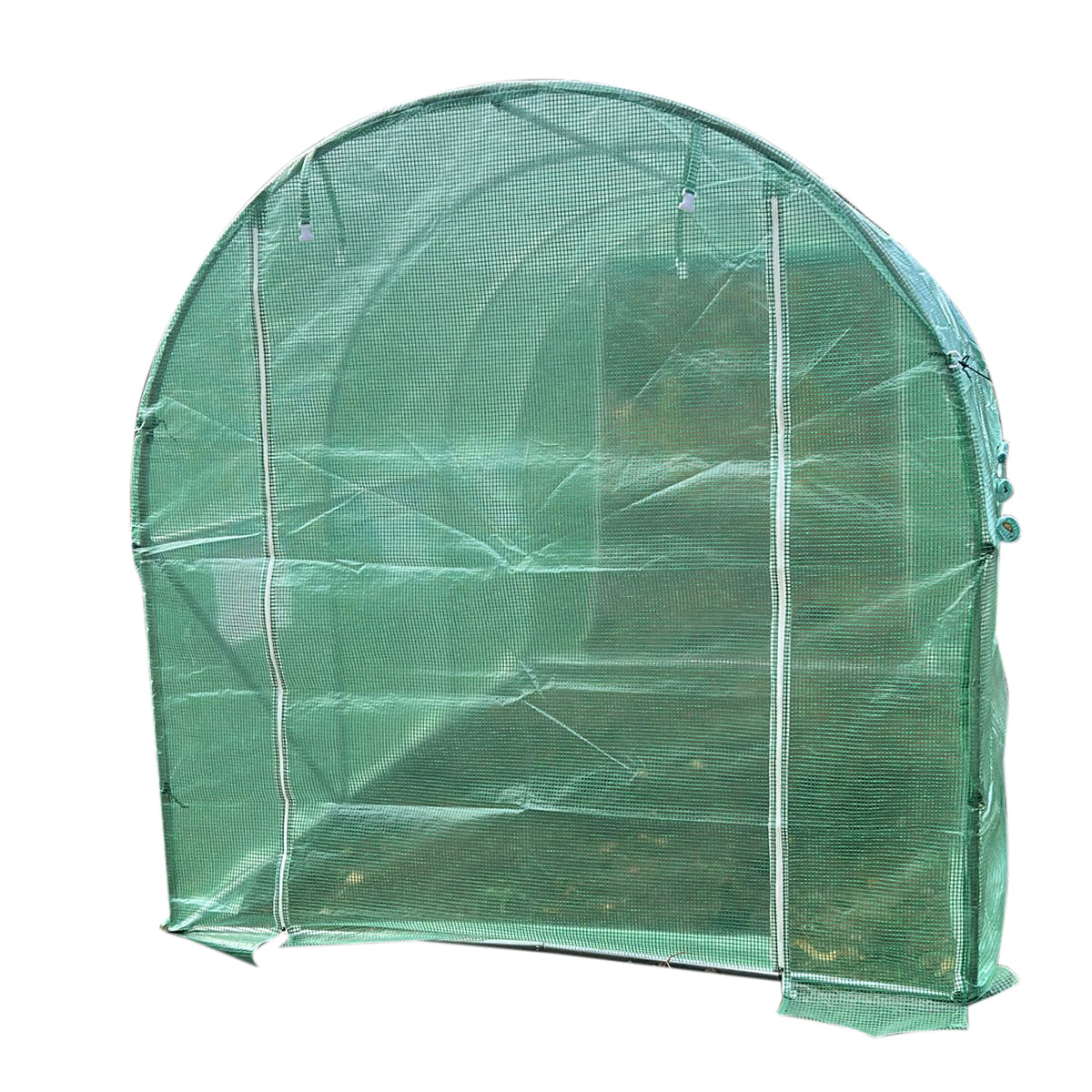 Serra da giardino 300×200×200 cm con sistema di irrigazione, telo verde in PE con rete 140 g/m² anti-UV, 6 finestre, 2 porte, tubo in acciaio zincato 25 mm THOR - immagine 4