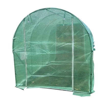 Serra da giardino 400×300×200 cm con sistema di irrigazione, telo verde in PE con rete 140 g/m² anti-UV, 8 finestre, 2 porte, tubo in acciaio zincato 25 mm THOR - immagine 3