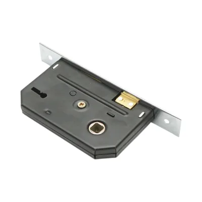 Serratura per porta con placche nichelate 57x100x60mm - immagine 6