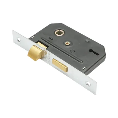 Serratura per porta con placche nichelate 57x100x60mm - immagine 5
