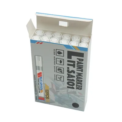SET 12 pezzi Pennarello a vernice a base di olio nero, impermeabile, ad asciugatura rapida - immagine 2
