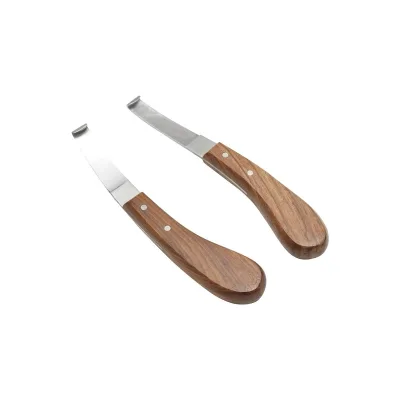 Set 2 Coltelli professionale per la pulizia degli zoccoli cavalli 210mm 2 Coltelli sinistra destra per la pulizia degli zoccoli Breckner Germany - immagine 3