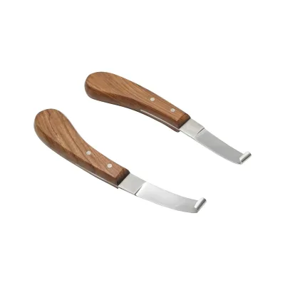 Set 2 Coltelli professionale per la pulizia degli zoccoli cavalli 210mm 2 Coltelli sinistra destra per la pulizia degli zoccoli Breckner Germany - immagine 2