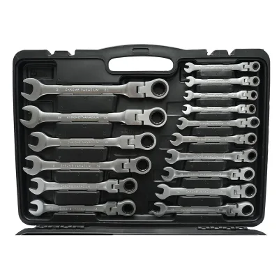 Set 22 chiavi combinate con cricchetto Snodate CrV 6-32 mm Breckner Germany - immagine 4