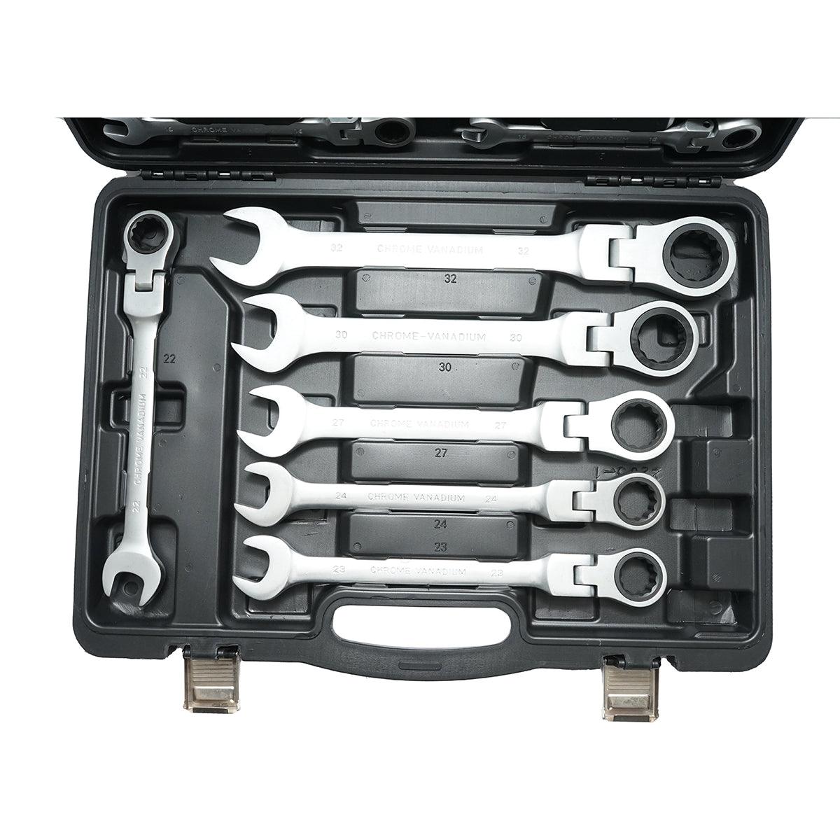 Set 22 chiavi combinate con cricchetto Snodate CrV 6-32 mm Breckner Germany - immagine 3