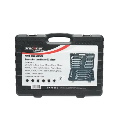 Set 22 chiavi combinate con cricchetto Snodate CrV 6-32 mm Set 22 chiavi Breckner Germany - immagine 2