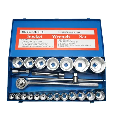 Set 24 pezzi Set di chiavi a bussola 3/4" 19-70mm. Set di bussole 3/4" cricchetto Breckner Germany - immagine 3